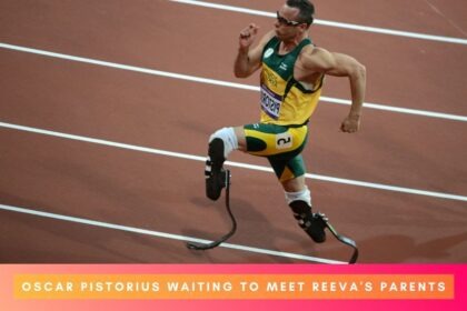 Oscar pistorius waiting to meet Reeva's Parents