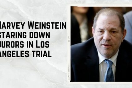 Harvey Weinstein staring down jurors in Los Angeles trial