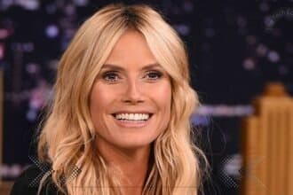 Heidi Klum Is All-Over Sculpted In See-Through, Lace Pantsuit Pics