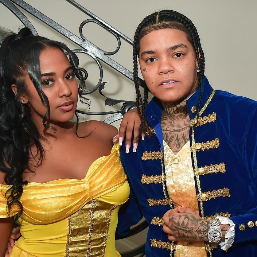 Davido's rumored lover, Mya Yafai, allegedly reunites with her  ex-girlfriend, Young Ma (Video)