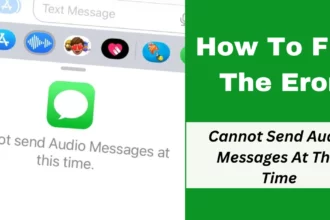 Cannot Send Audio Messages At This Time